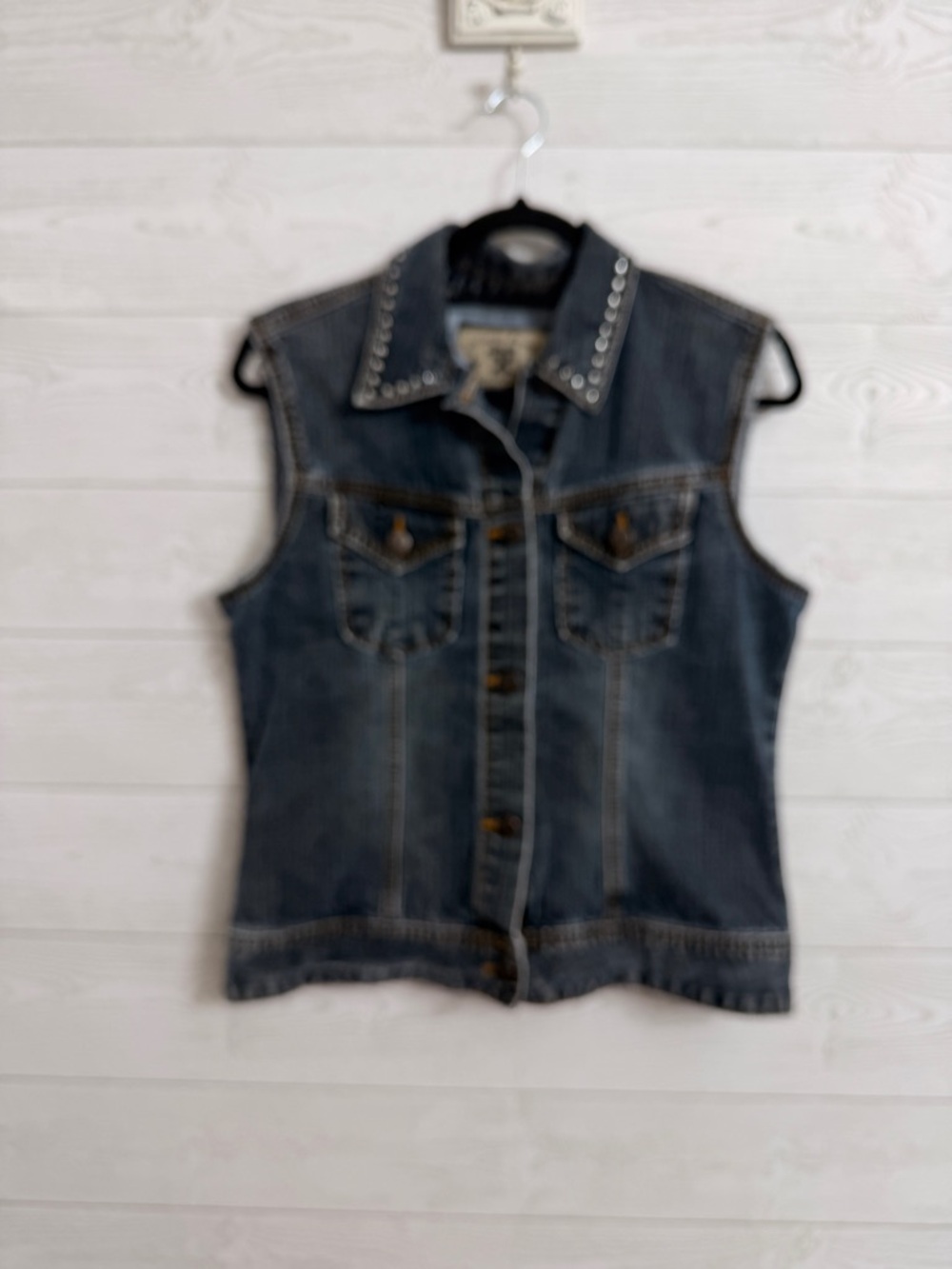 Wrangler 20 X Women’s Blue Stonewashed Denim Vest. Size L